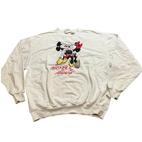 Vintage Disney Mickey Inc Minnie Mickey Mouse Crewneck Sweatshirt Size Large - Picture 1 of 8